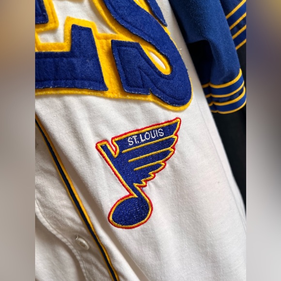 Vintage 1995-96 Season St. Louis Blue’s Hockey STARTER Shirt size L - Picture 3 of 8